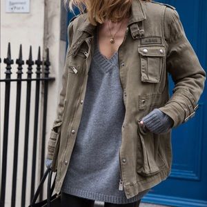 Anine Bing green army jacket coat